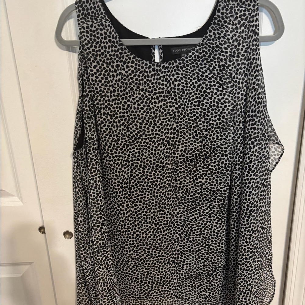 Lane Bryant Black and White Women's Top